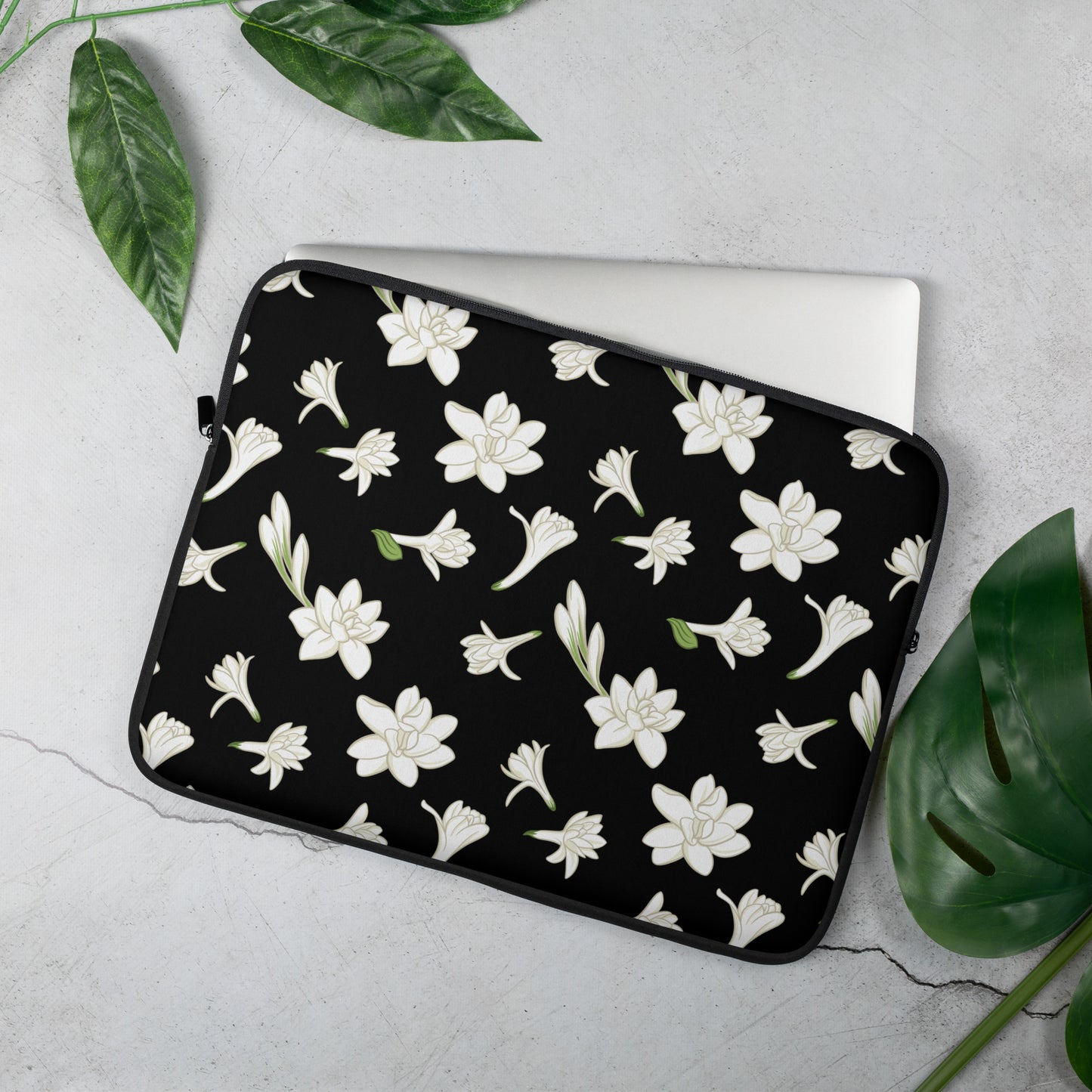 Tuberose Flower Laptop Sleeve