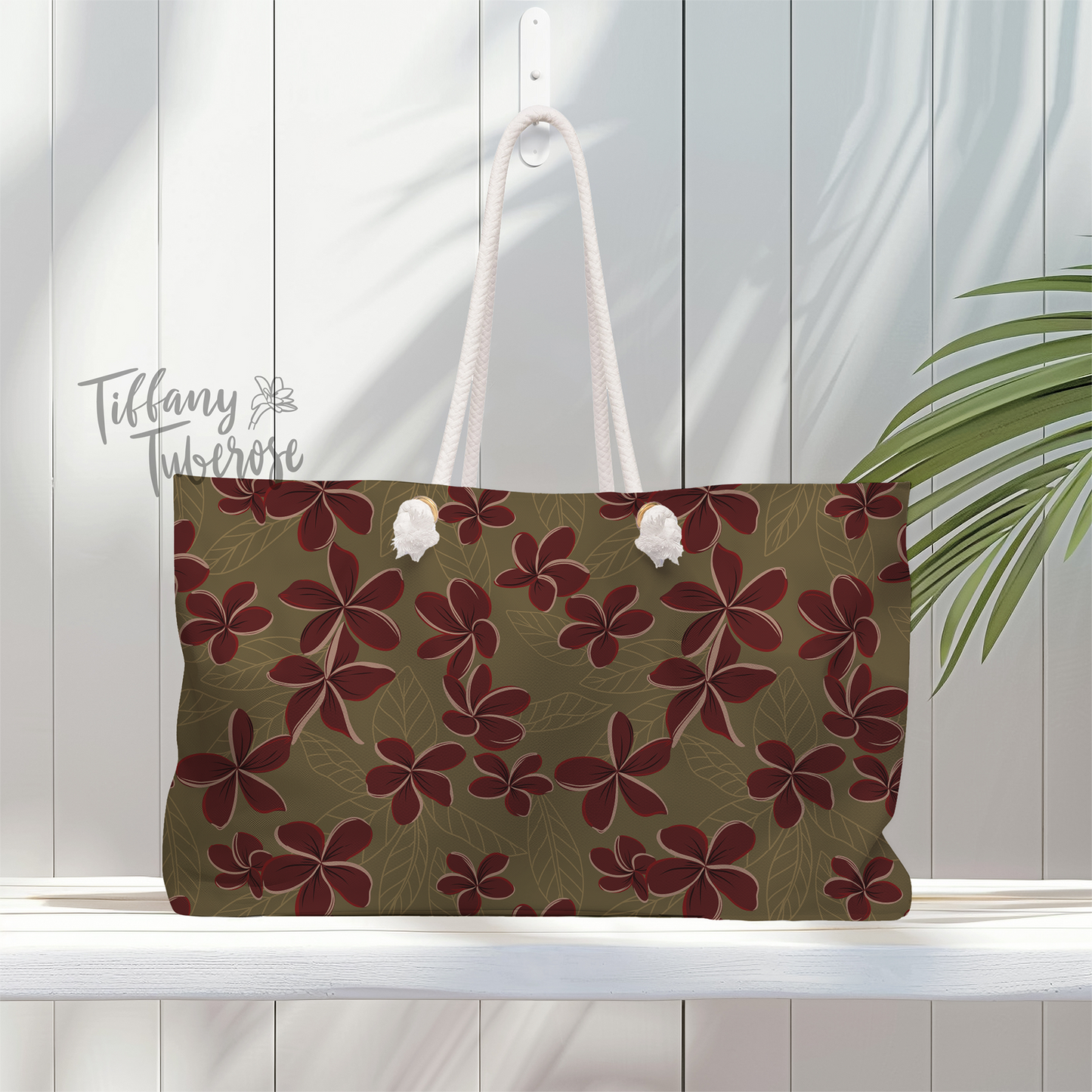 Moody Plumeria Seamless Repeat Pattern