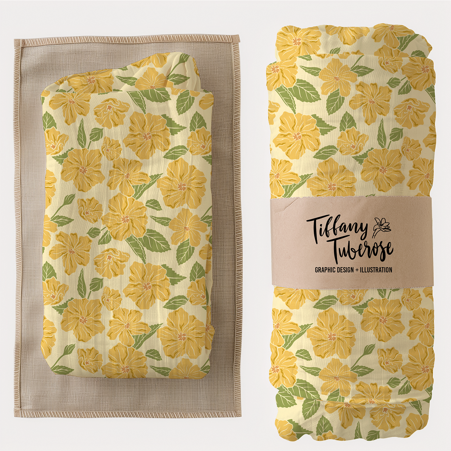 Pua 'Ilima Seamless Repeat Pattern