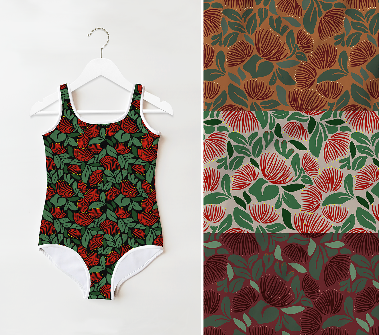 'Ōhi'a Lehua Seamless Repeat Pattern