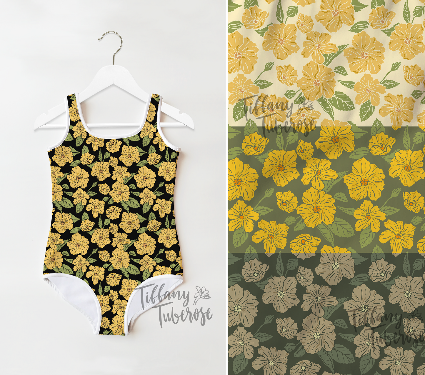 Pua 'Ilima Seamless Repeat Pattern