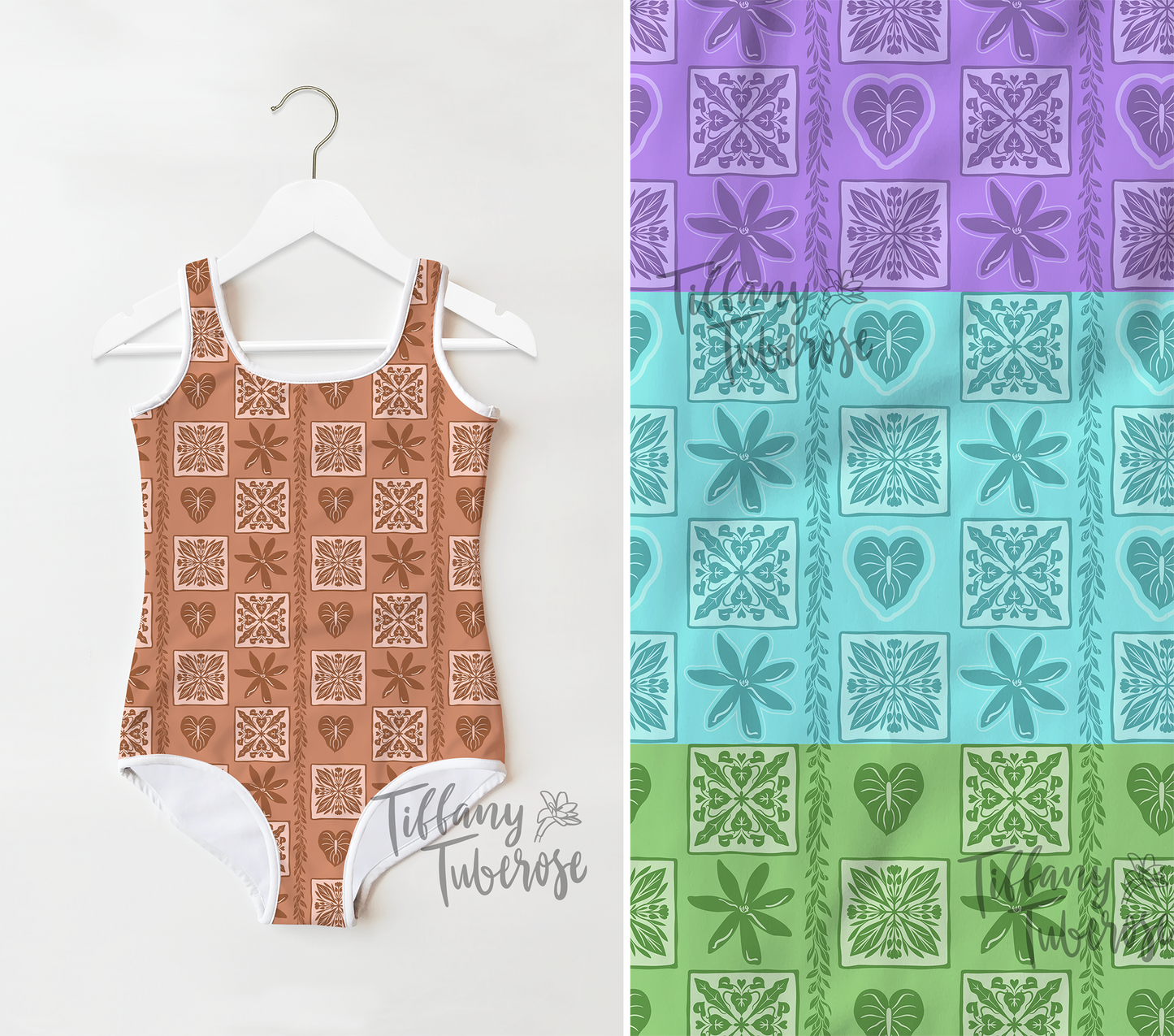 Summer Tiles Seamless Repeat Pattern