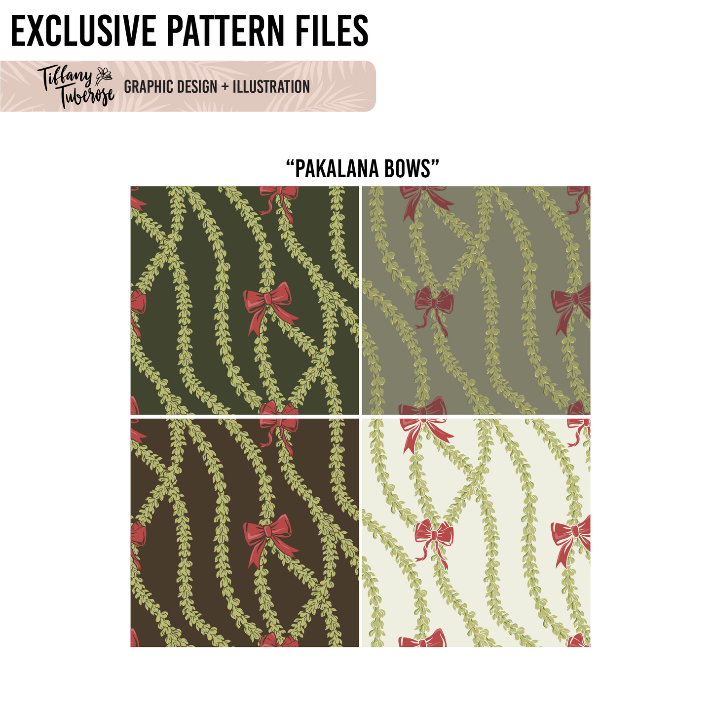 Pakalana Bows Seamless Repeat Pattern