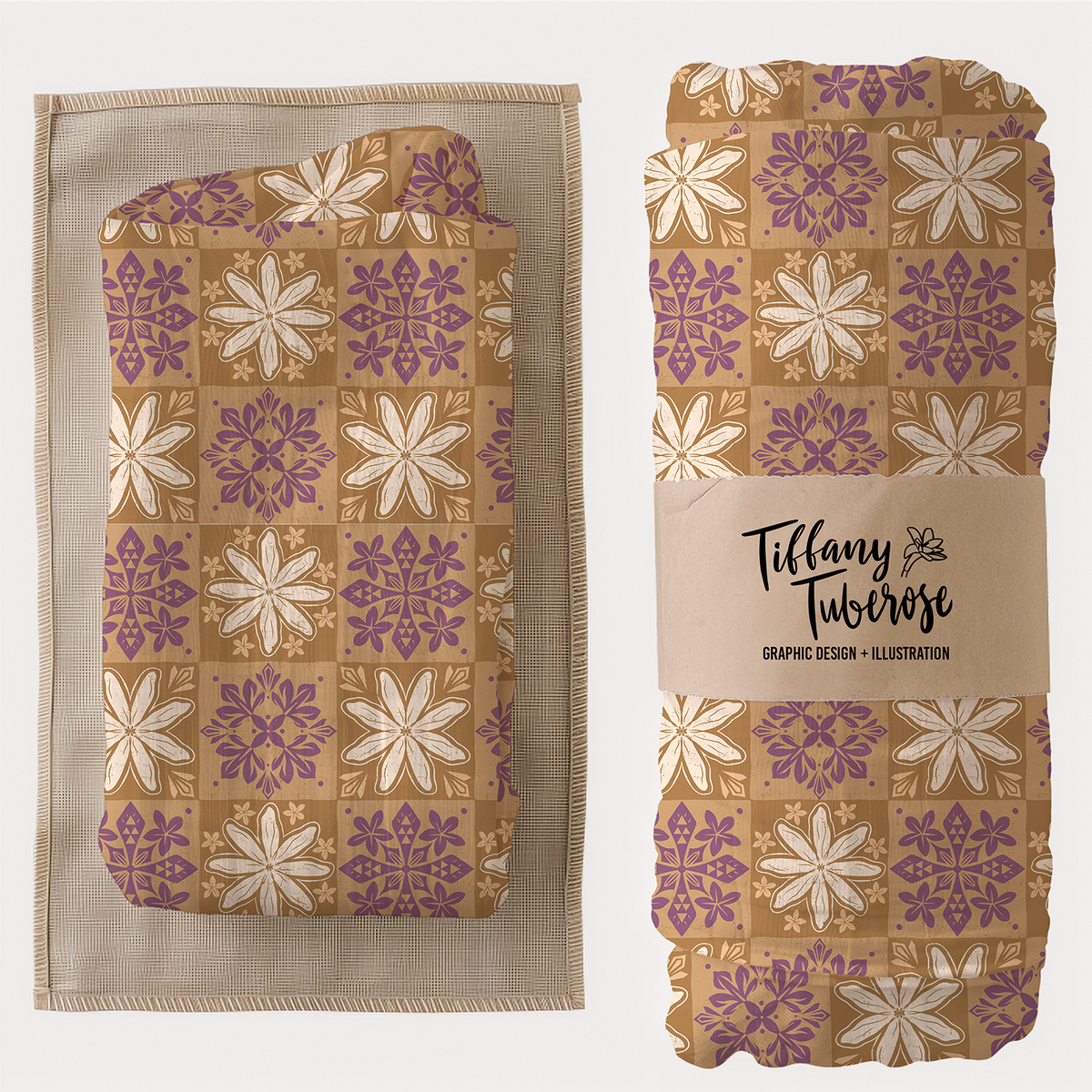 Tiare Tapa Quilt Seamless Repeat Pattern