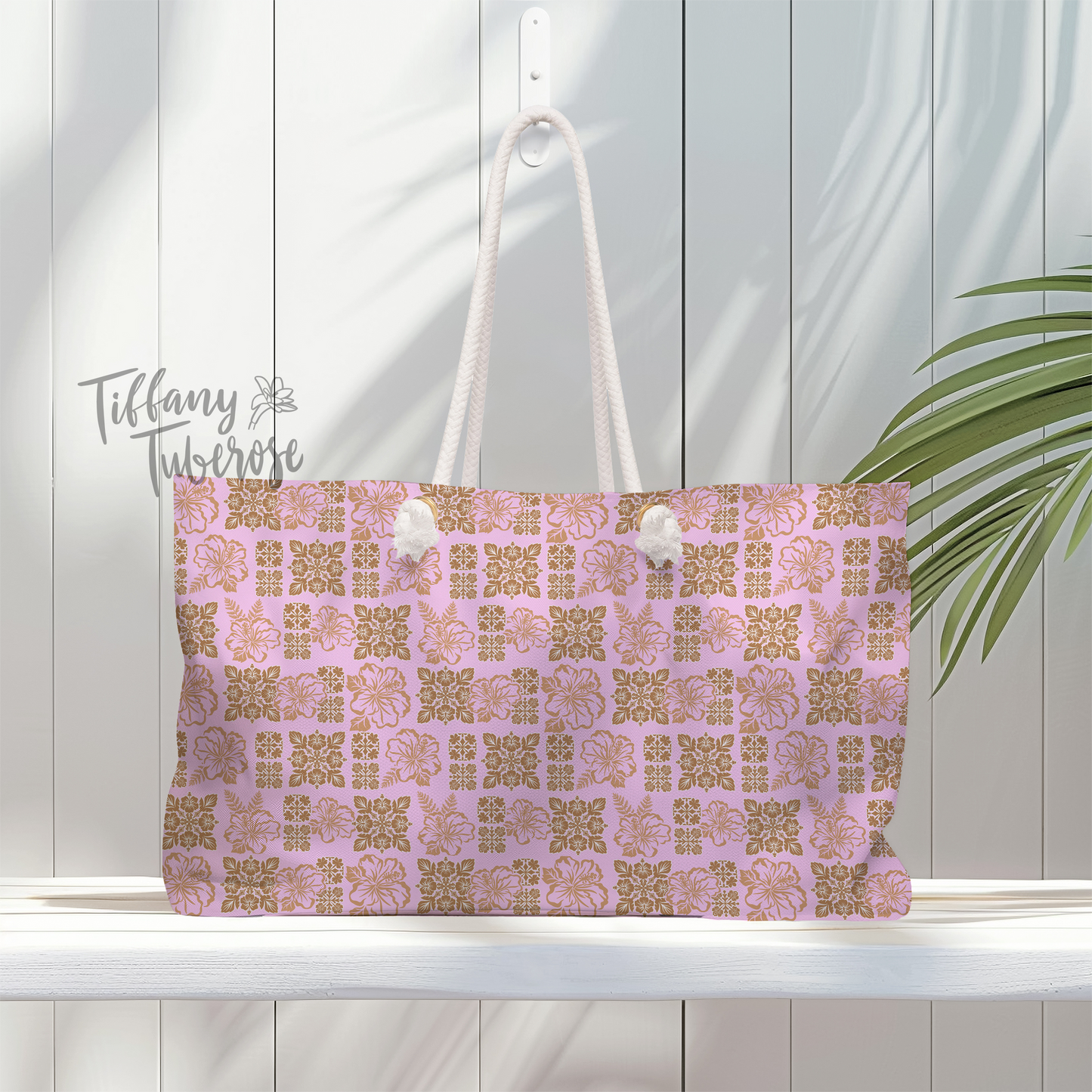 Retro Hibiscus Quilt Seamless Repeat Pattern
