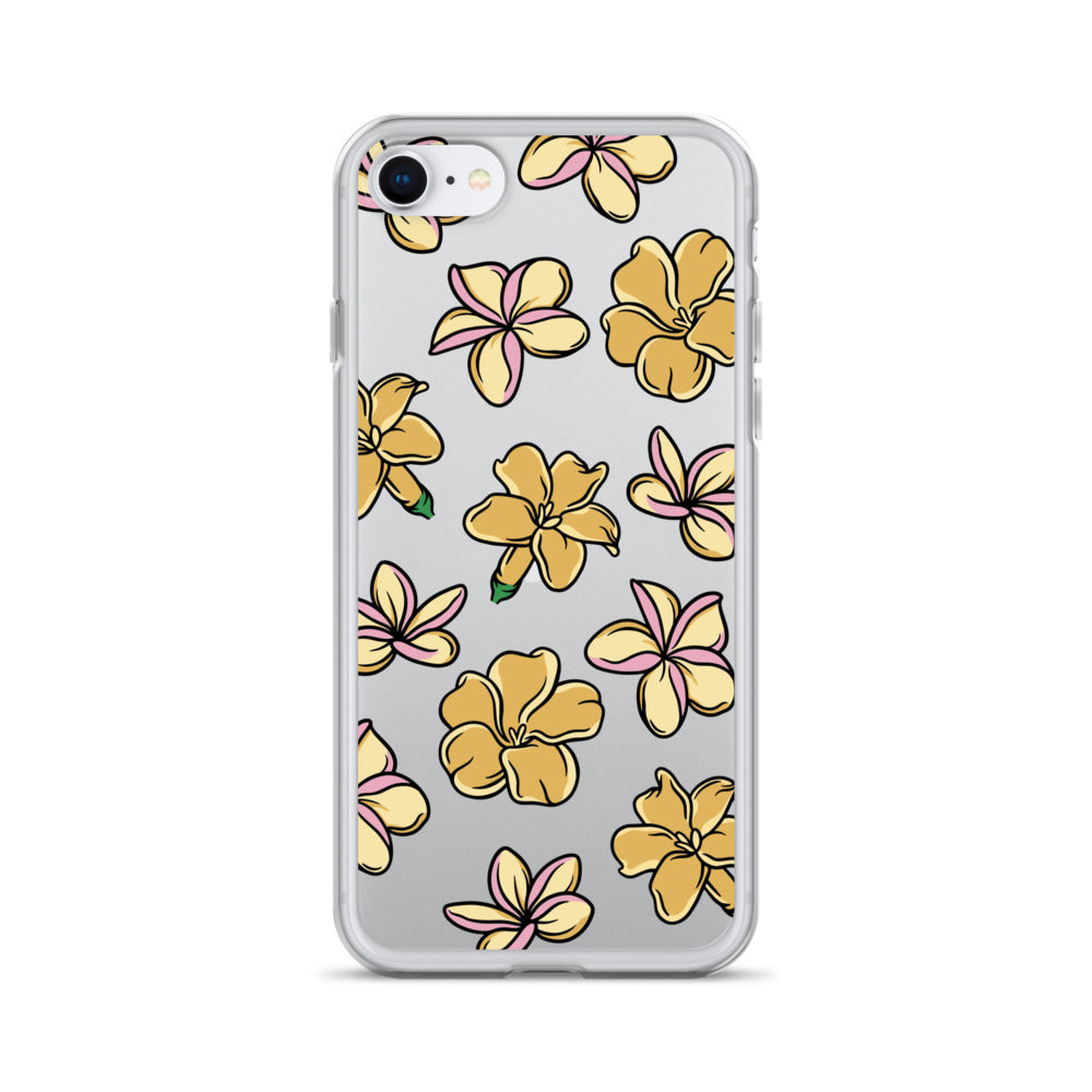 Plumeria and Puakenikeni Clear Case for iPhone®