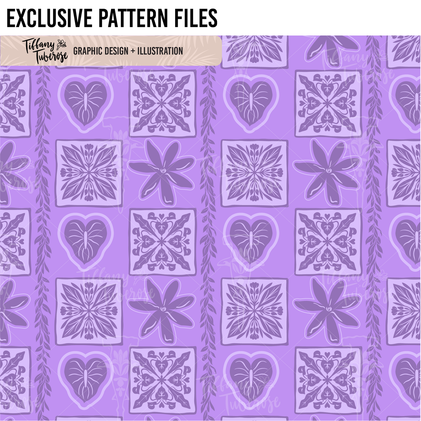 Summer Tiles Seamless Repeat Pattern