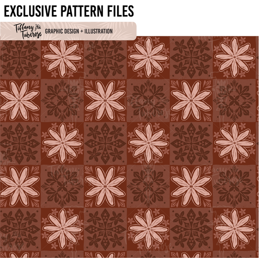 Tiare Tapa Quilt Seamless Repeat Pattern