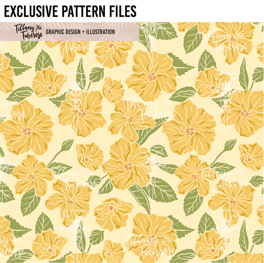Pua 'Ilima Seamless Repeat Pattern