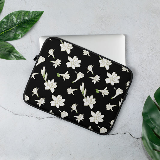 Tuberose Flower Laptop Sleeve